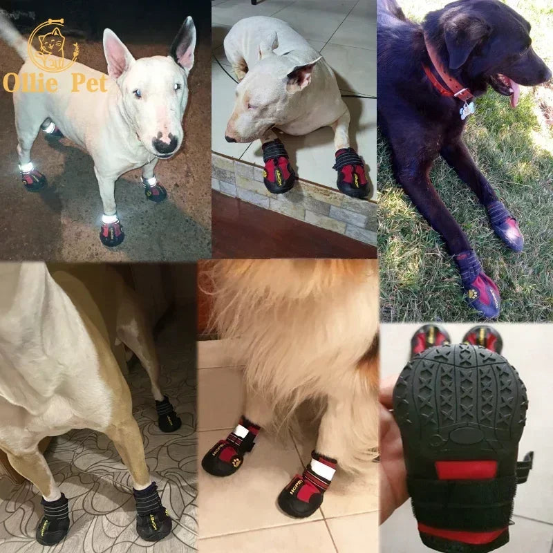 Keep Your Pup Stylish and Safe with Our Waterproof Anti-Slip Dog Boots - Perfect for Autumn and Winter Adventures!