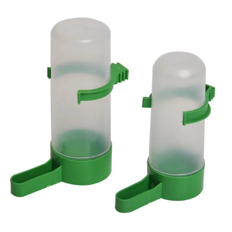 Automatic Bird Feeder and Water Dispenser - 4 Durable Plastic Cups for Parrots and Birds - Essential Feeding Accessories