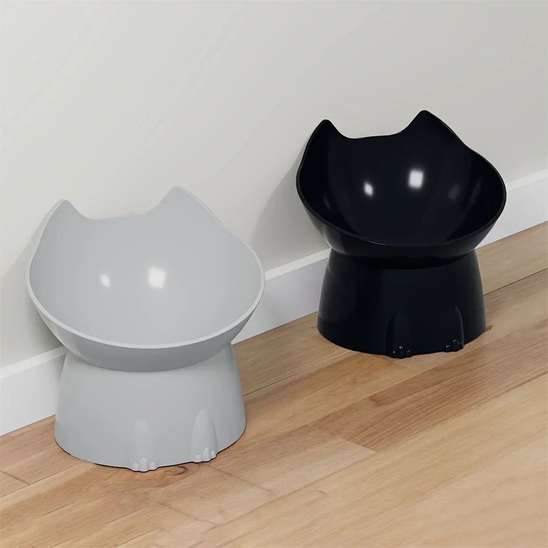 Elevate Your Cat's Dining Experience with the Whiskerware Anti-Tip Elevated Bowl - Perfect for Neck Protection!