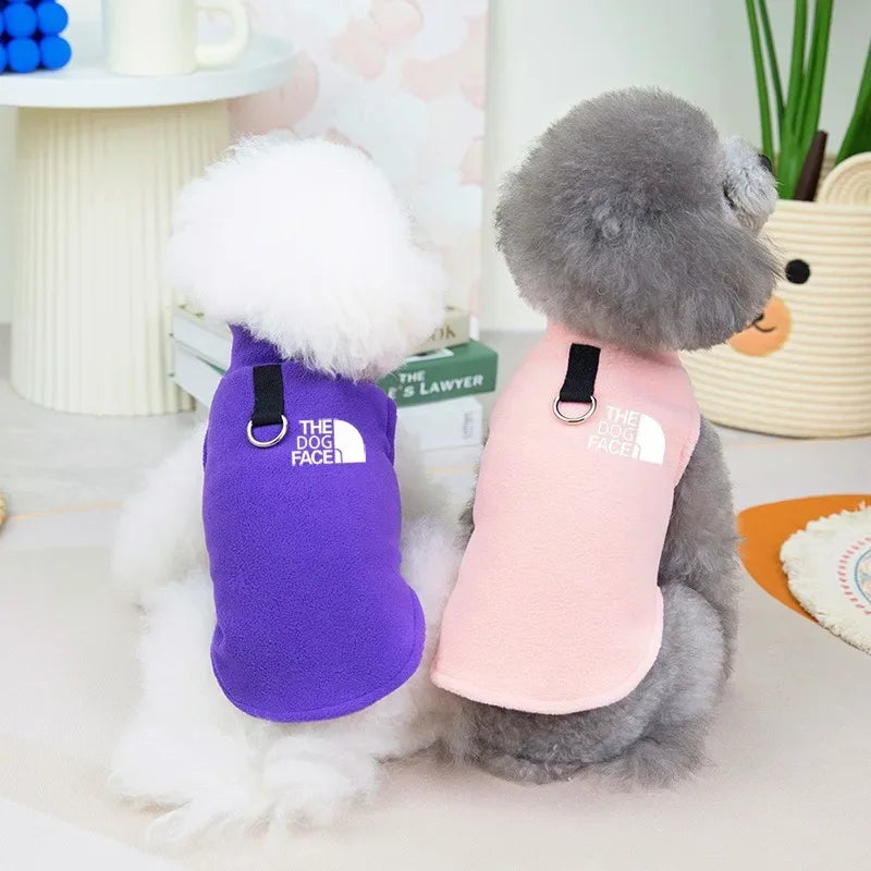 Cozy Fleece Dog Sweater Vest - Perfect Autumn/Winter Jacket for Small Breeds like Chihuahua and Bulldog
