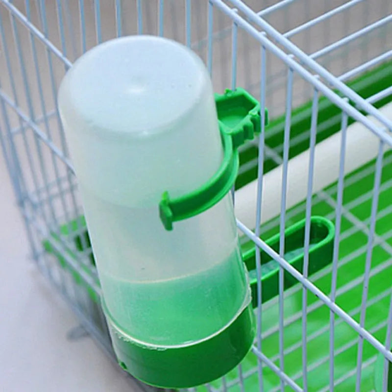Automatic Bird Feeder and Water Dispenser - 4 Durable Plastic Cups for Parrots and Birds - Essential Feeding Accessories