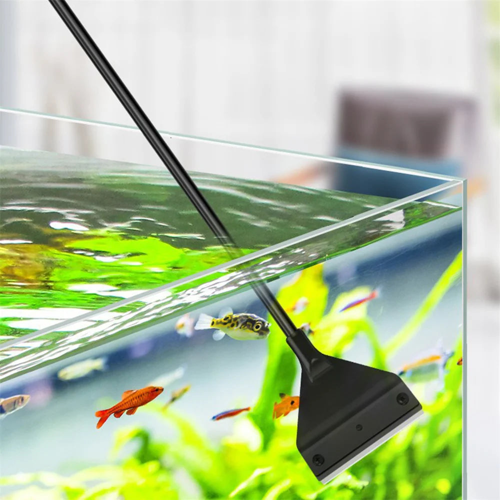 Revolutionize Your Aquarium Maintenance with the Stainless Steel Dual-Use Algae Scraper - Effortlessly Clean Your Fish Tank!