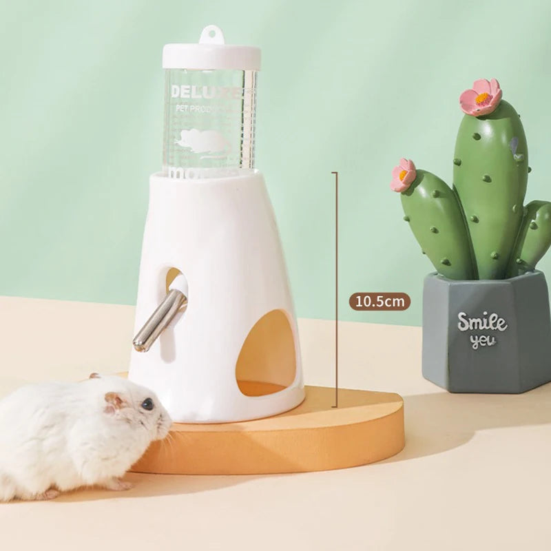 Ultimate No Drip Water Bottle for Small Pets - 2.7 Oz Stand Holder for Hamsters, Guinea Pigs & Rabbits