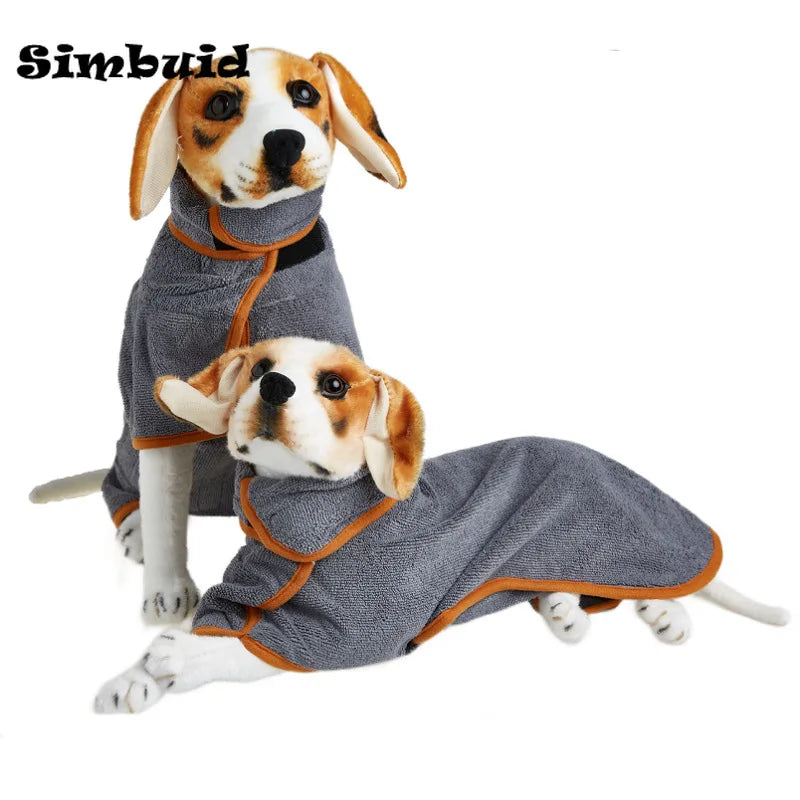 Ultimate Pet Bathrobe: Adjustable, Super Absorbent Towel for All Dog Sizes - Fast Drying & Moisture Wicking