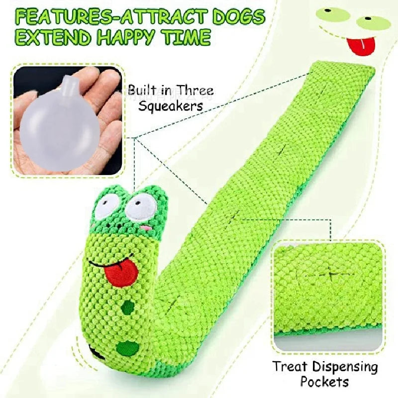 Engaging and Interactive Plush Dog Puzzle Feeder with Sound Squeak - Perfect Toy for Spirited Puppies and Chewing Enthusiasts