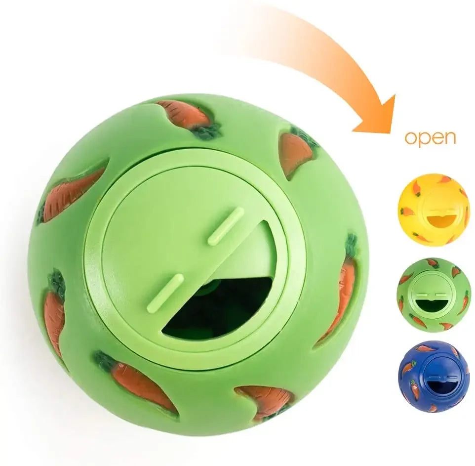 Engaging Interactive Rabbit Treat Ball - Slow Feeder & Snack Dispensing Toy for Bunnies, Ferrets, and Hamsters