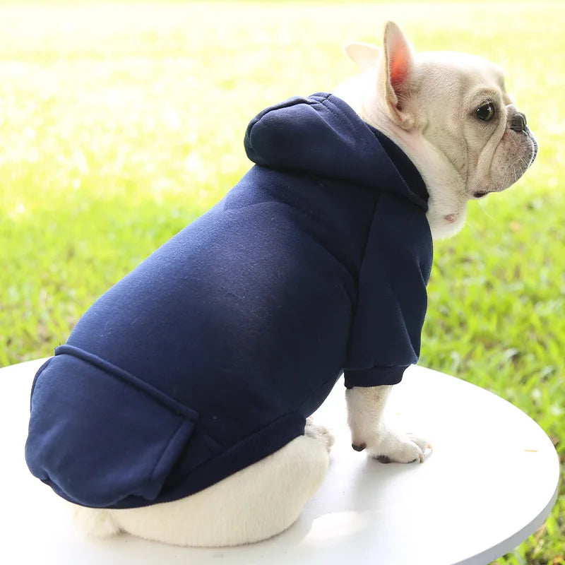 Cozy Up Your Pup: Stylish Dog Winter Hooded Sweatshirt for Small to Medium Breeds - Perfect for Chihuahuas and French Bulldogs!