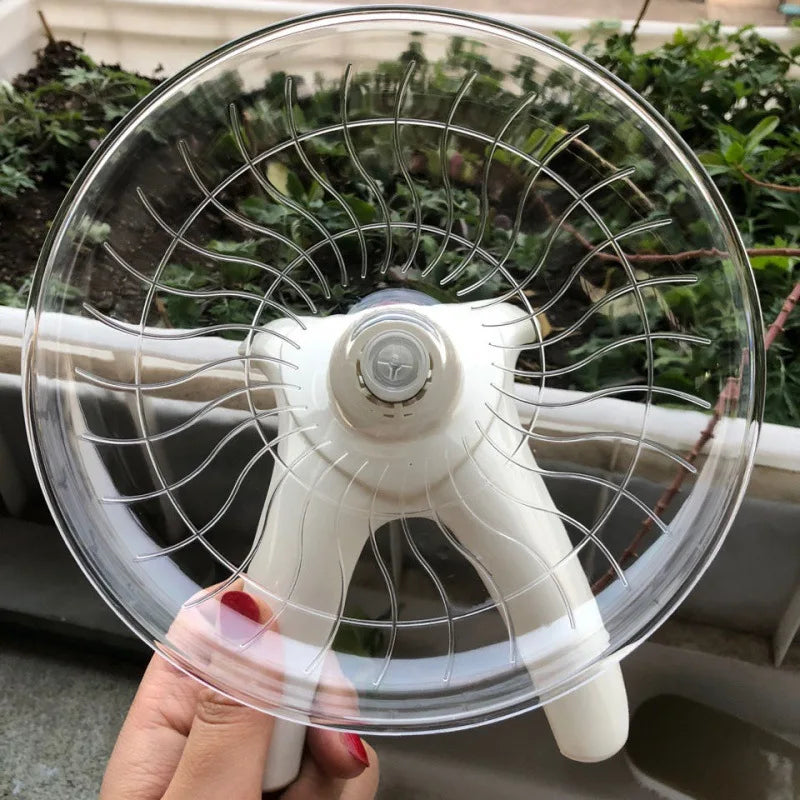 Silent and Stylish Pet Hamster Running Wheel - Mute Flying Saucer with Steel Axle for Happy Small Animals