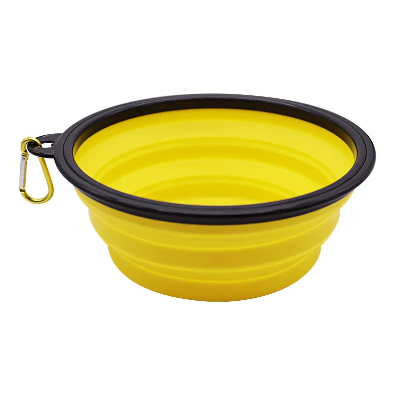 Ultimate Travel Companion: Folding Silicone Dog Bowl with Carabiner for Convenient Outdoor Feeding