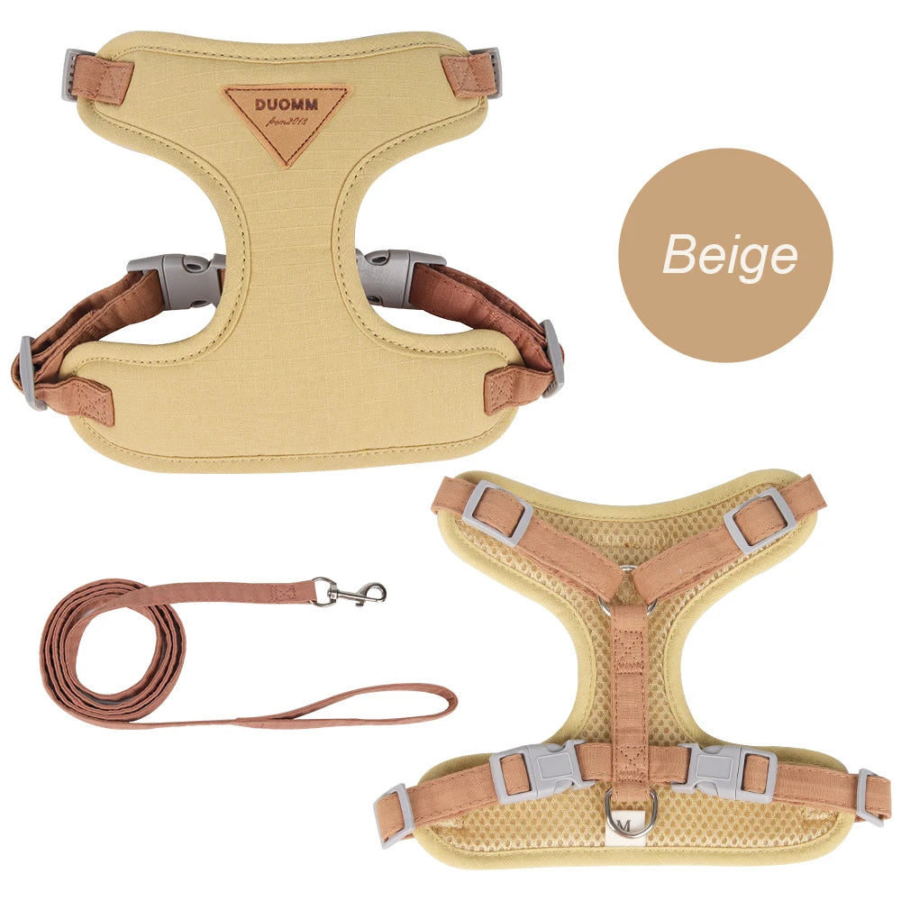 Stylish and Comfortable Cat and Puppy Harness and Leash Set - Perfect for Outdoor Adventures with Your Small Pets!