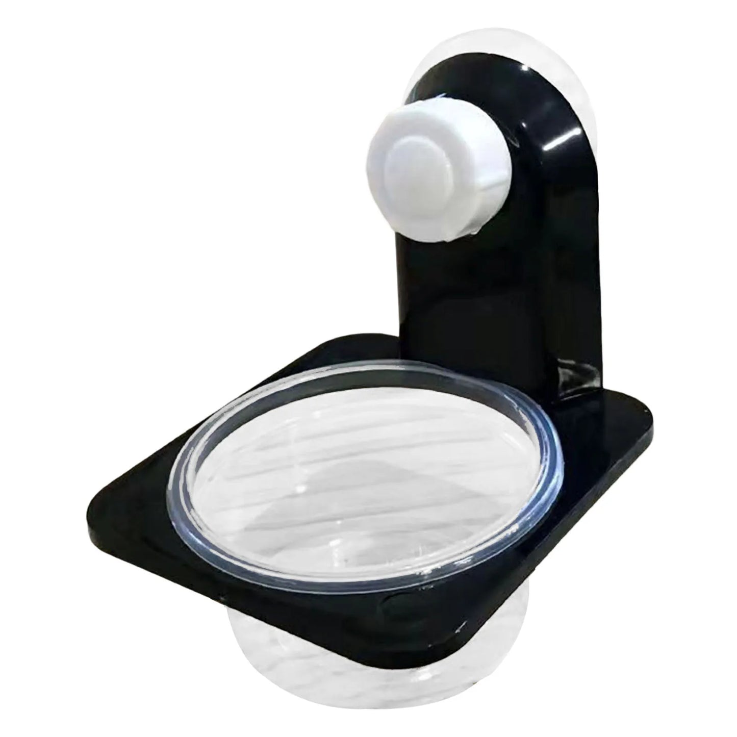 Space-Saving Black Plastic Gecko Feeder Ledge - Essential Feeding Solution for Lizards and Geckos