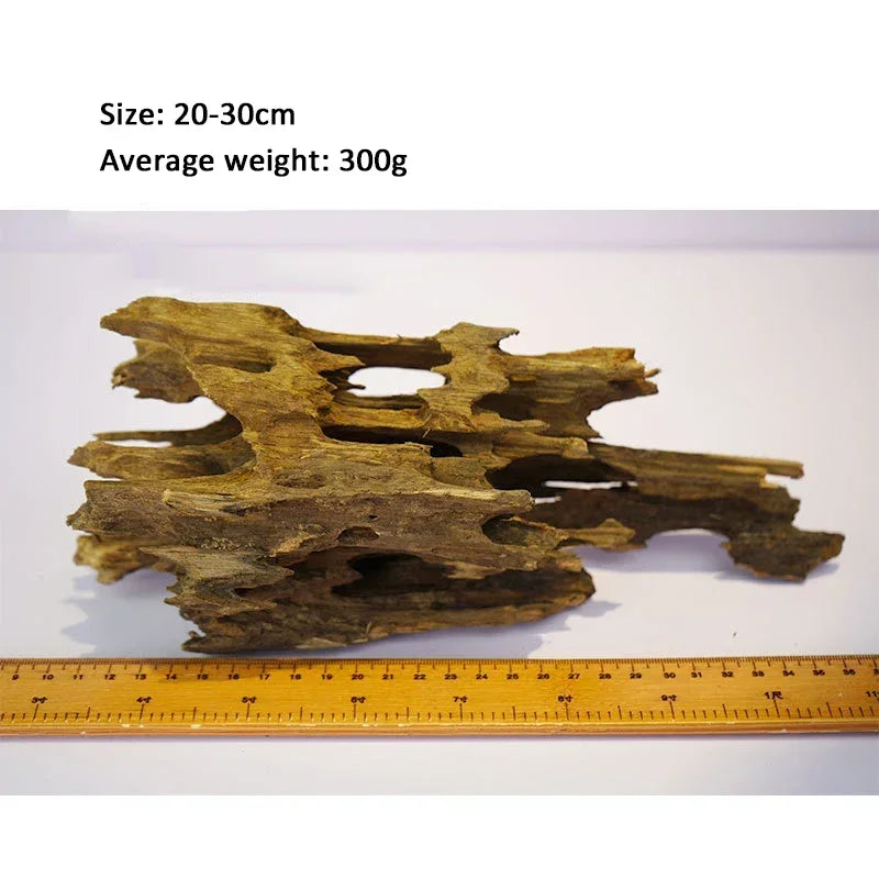 Natural Porous Wooden Driftwood for Aquariums - Unique Fish Tank Decoration for Crabs, Shrimp, and Fish