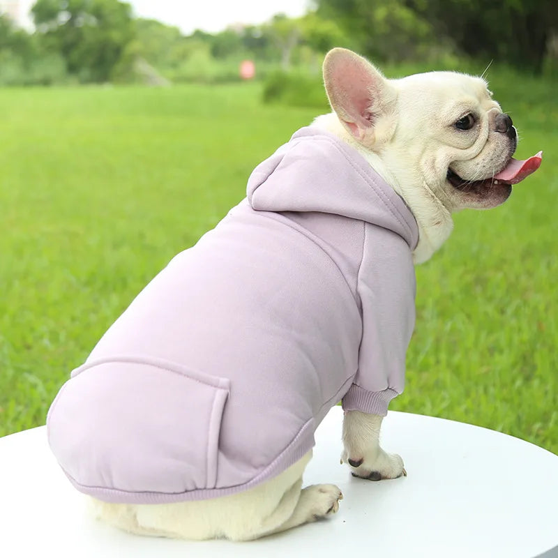 Cozy Up Your Pup: Stylish Dog Winter Hooded Sweatshirt for Small to Medium Breeds - Perfect for Chihuahuas and French Bulldogs!