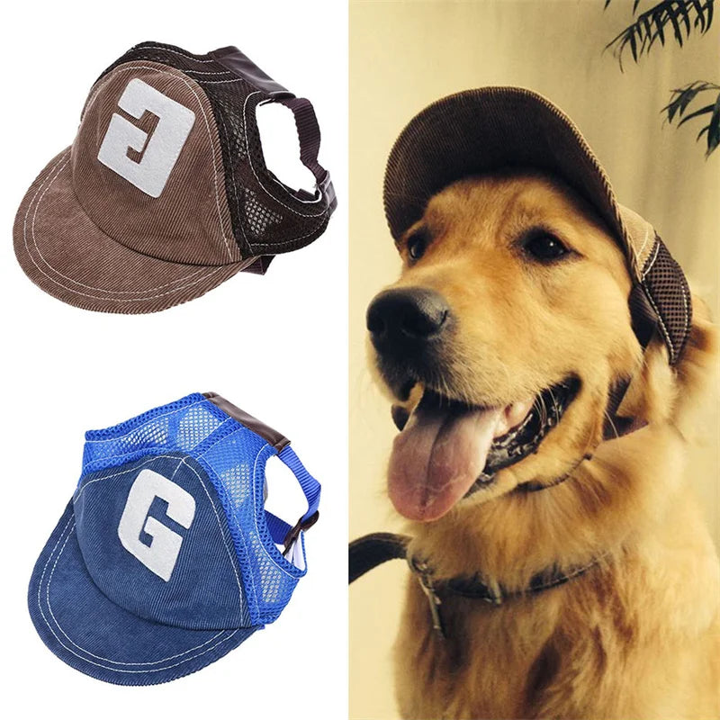 Protect Your Pup in Style: Adjustable Dog Sunscreen Baseball Cap with Ear Holes for All Sizes