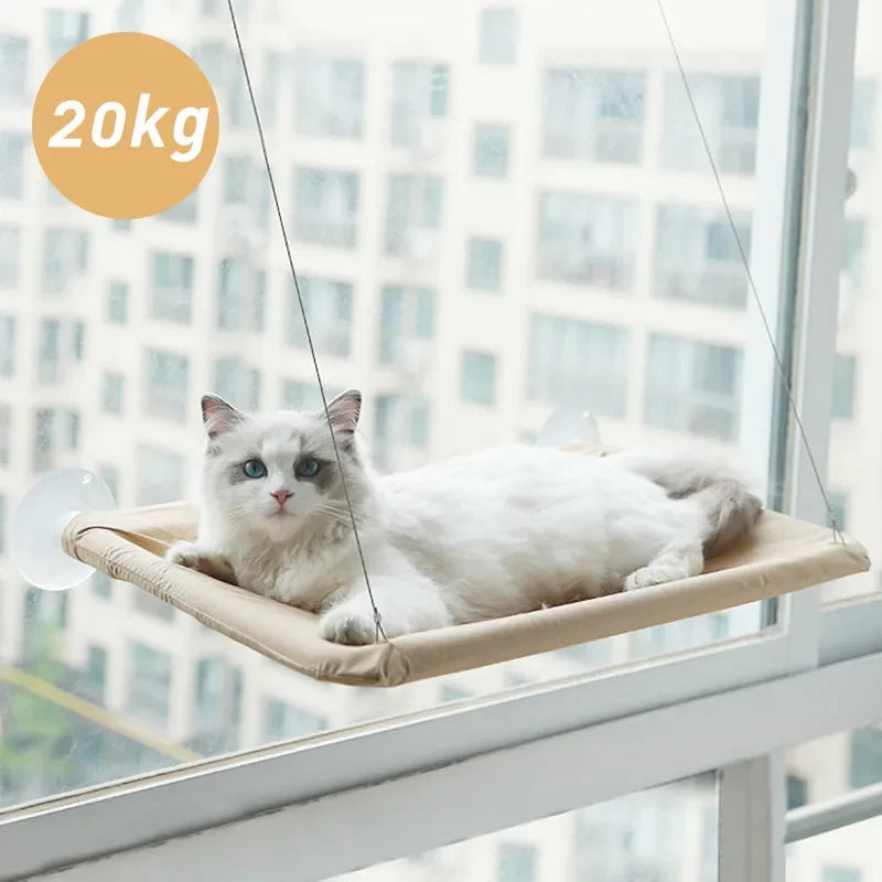 The Purr-fect Sunny Window Hammock: A Cozy Climbing Adventure for Your Feline Friend!