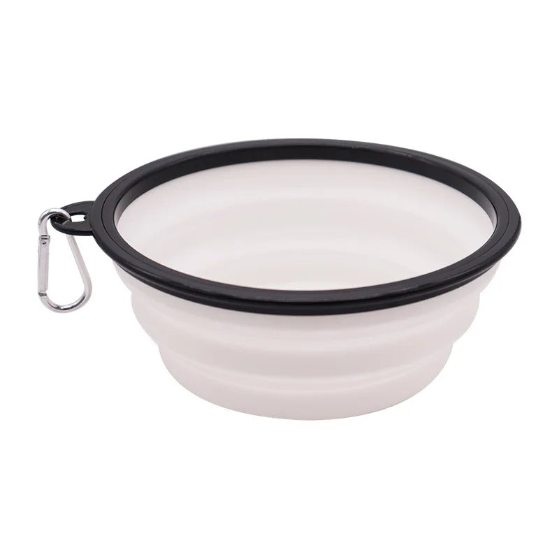 Ultimate Travel Companion: Folding Silicone Dog Bowl with Carabiner for Convenient Outdoor Feeding