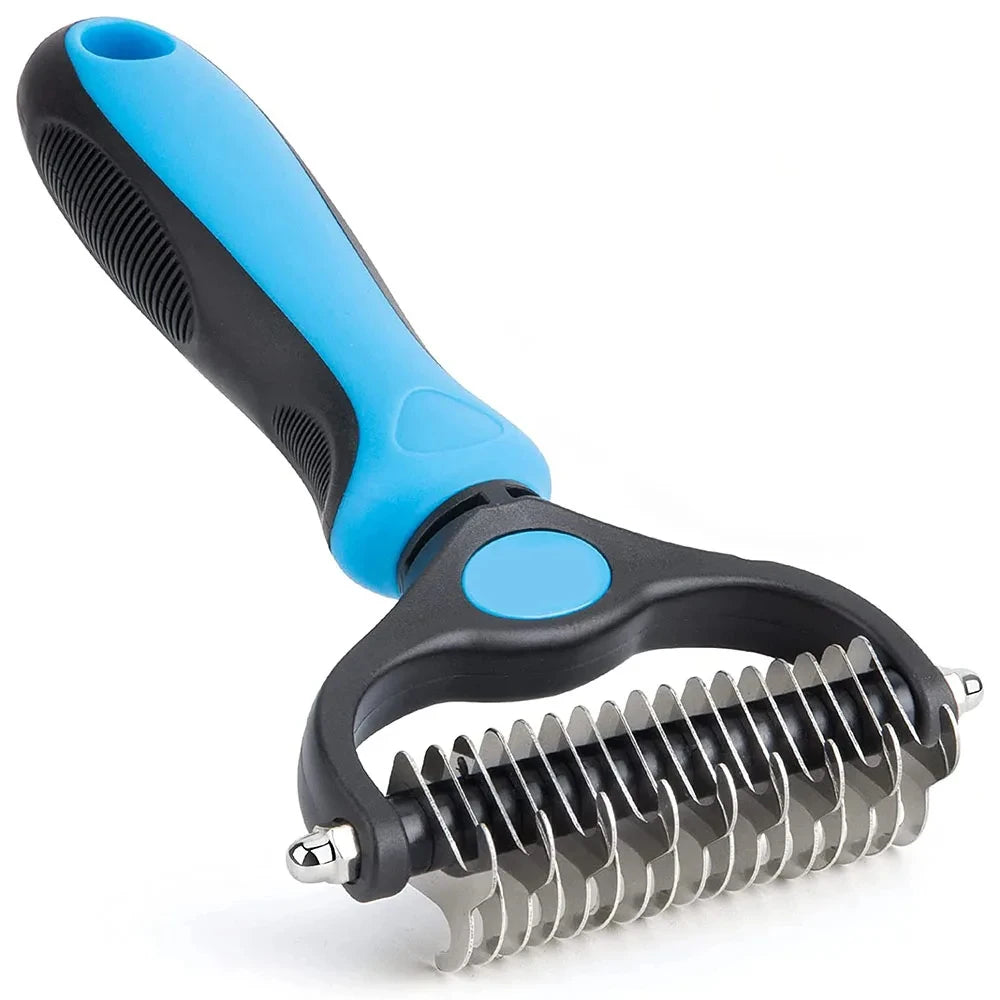 Ultimate Dual-Sided Pet Grooming Brush Comb for Dogs and Cats - Effortlessly Remove Tangles and Knots!