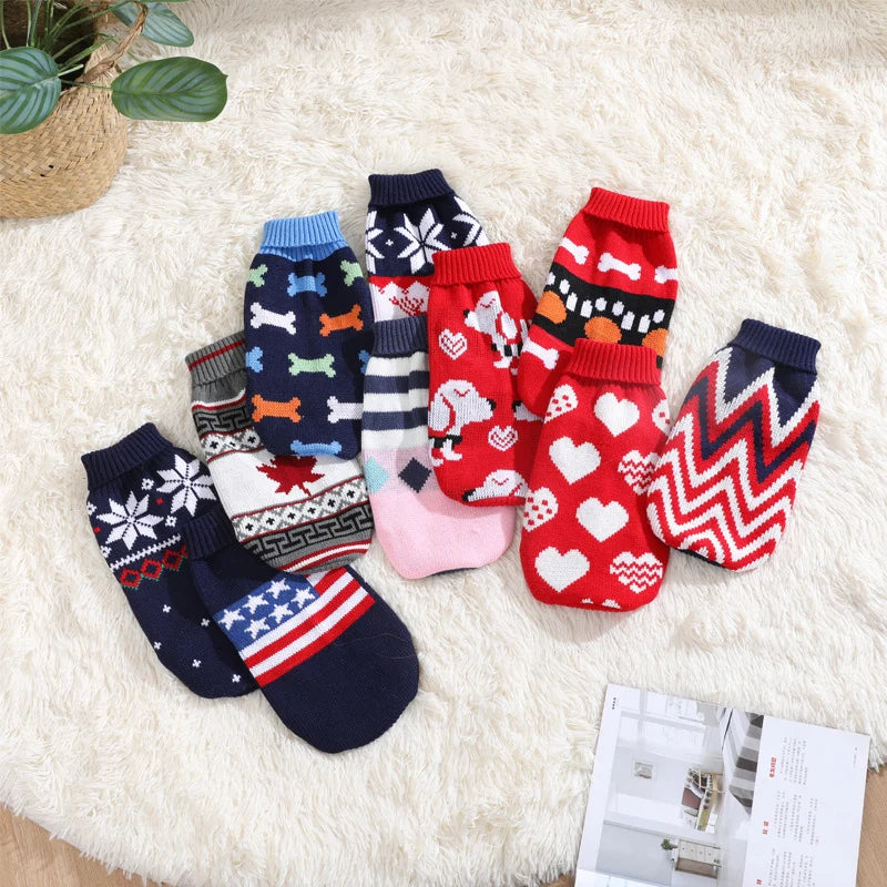 Cozy Cartoon Pet Dog Sweater for Small Dogs - Perfect for Winter Warmth and Style!