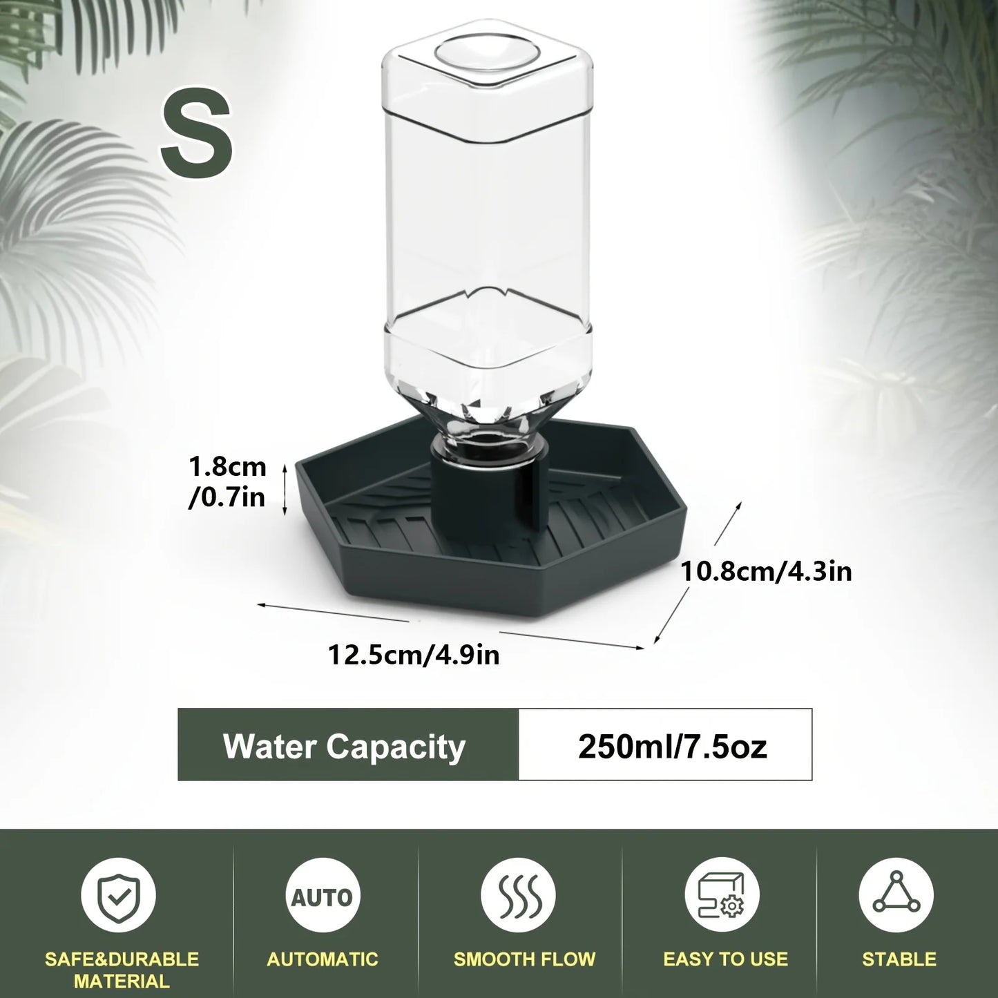 Delight Your Reptile with Our Colorful Automatic Water Fountain - Perfect for Tortoises, Lizards, and More!