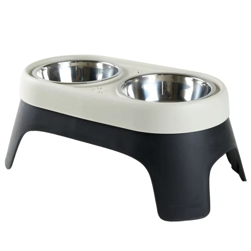 Dog Elevated Feeder anti Knock Stainless Steel Raised Dog Bowl Elevated Bowls for Dog Cat Bowl