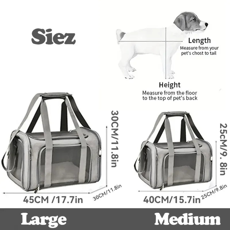 Pet Carrier Bag Side Ventilated Backpack Cat Pet Carriers Dog Travel Bag Airline Approved Transport for Small Dogs Cats Outgoing