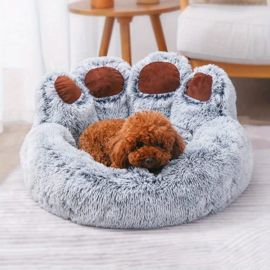 Paw-sitively Adorable Dog Bed: The Cozy Bear Paw Wonderland for Your Furry Friends!