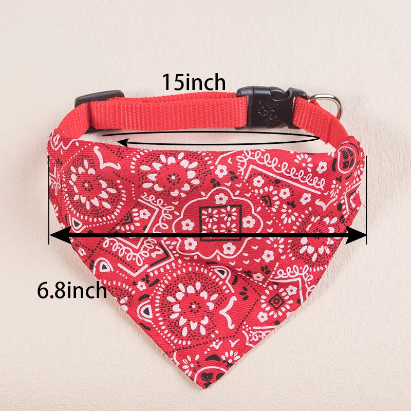 Stylish Adjustable Scarf Bandana Collar for Small Dogs and Cats - Perfect for Fashionable Pets!