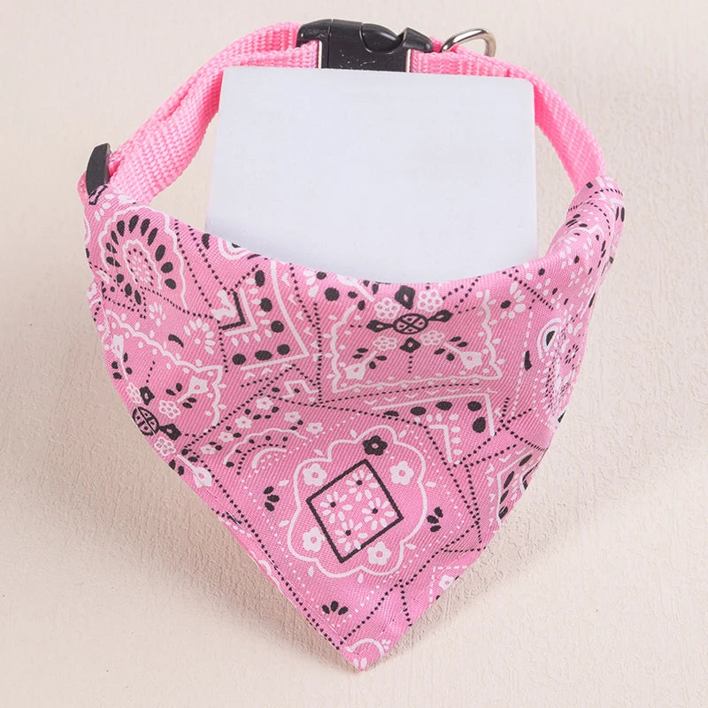 Stylish Adjustable Scarf Bandana Collar for Small Dogs and Cats - Perfect for Fashionable Pets!