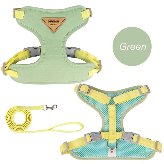 Stylish and Comfortable Cat and Puppy Harness and Leash Set - Perfect for Outdoor Adventures with Your Small Pets!