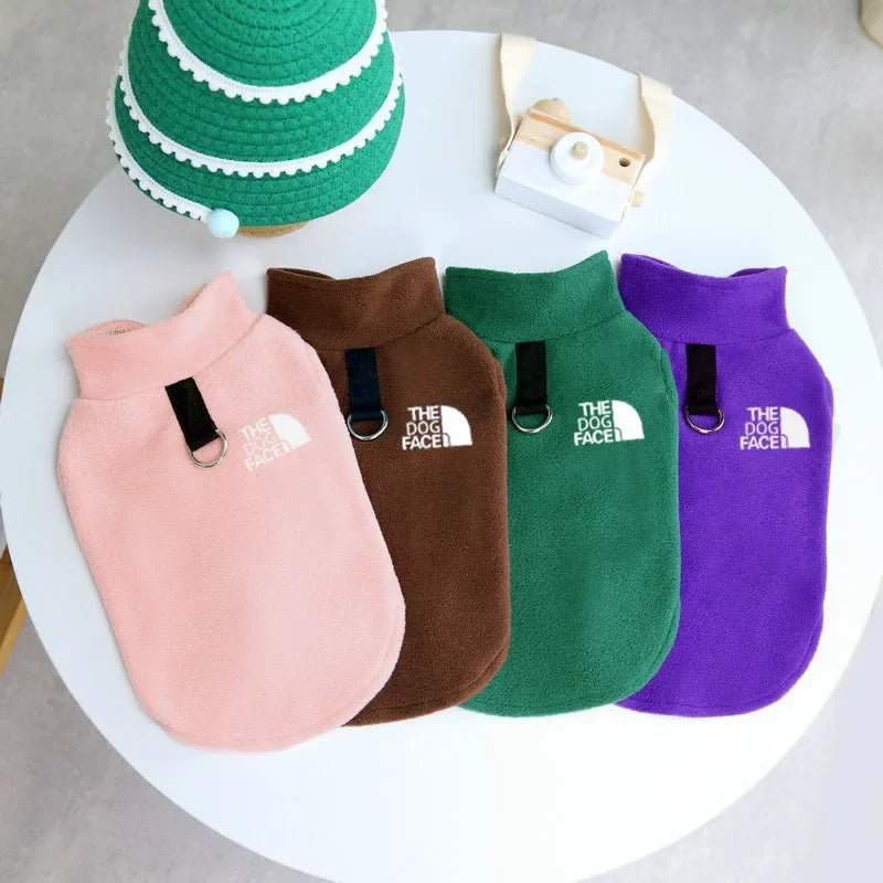 Cozy Fleece Dog Sweater Vest - Perfect Autumn/Winter Jacket for Small Breeds like Chihuahua and Bulldog