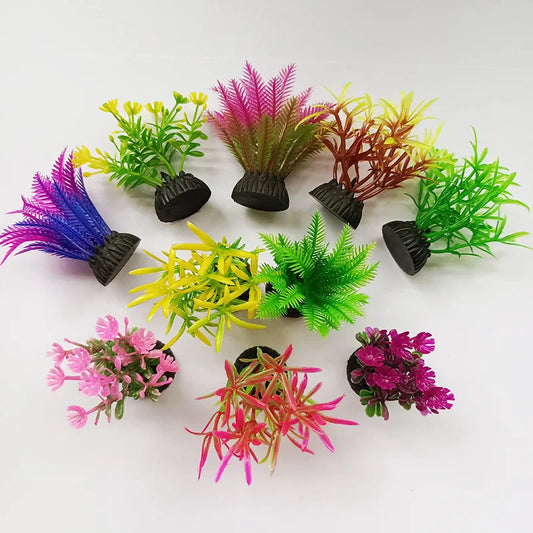 Transform Your Aquarium with 10 Pcs of Lifelike Artificial Seaweed Plants - Perfect for Fish Tank Decor!
