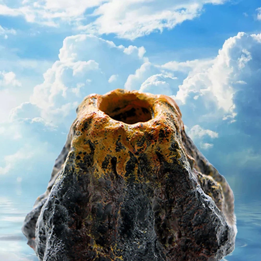 Transform Your Aquarium with a Stunning Volcano Shape Air Bubble Stone - Perfect Fish Cave Decoration