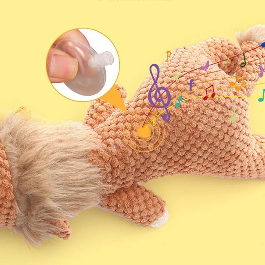 Exciting Large Plush Dog Toy - Bite-Resistant Sound Features in Adorable Animal Designs for Small & Medium Dogs