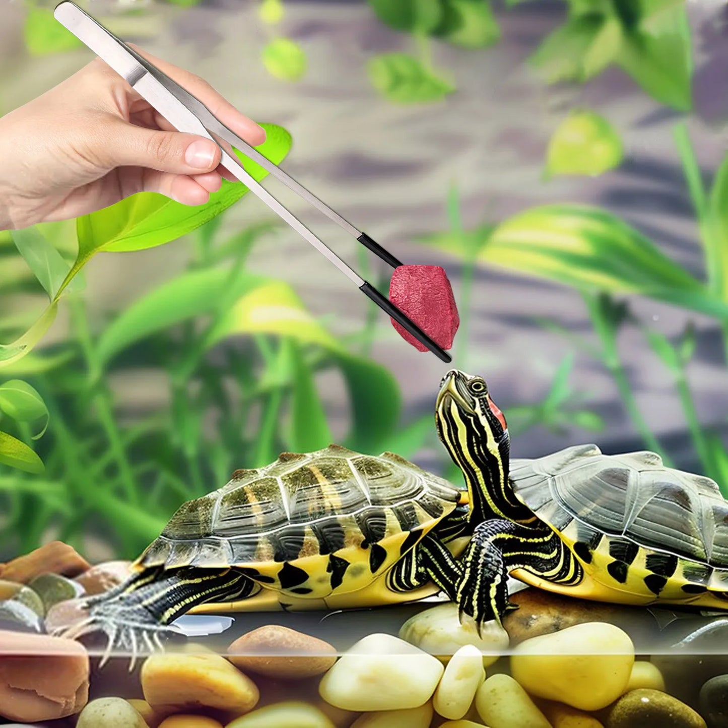 Premium Stainless Steel Reptile Feeding Tongs - Long Tweezers for Lizards, Snakes, Tarantulas, and More!