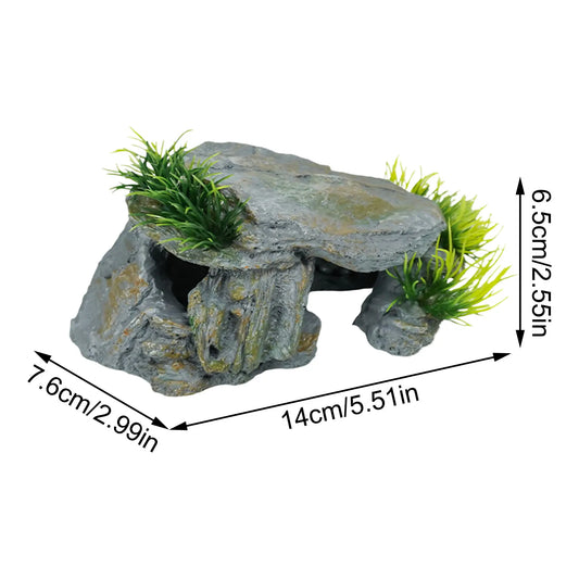 Transform Your Aquarium with the Reptile Rock Hide Cave - Perfect for Freshwater Fish and Shrimp!
