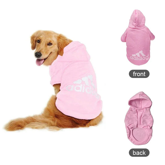 Cozy Up Your Pup with Our Adidog Autumn Winter Warm Dog Hoodies - Perfect for Medium to Large Dogs!
