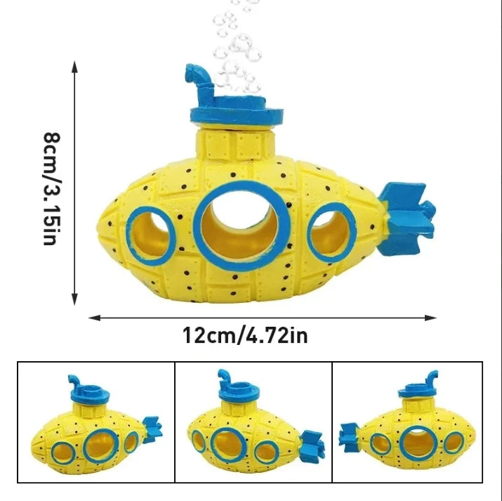 Transform Your Aquarium with Our Stunning Resin Submarine Ornaments - Perfect Fish and Shrimp Shelter!
