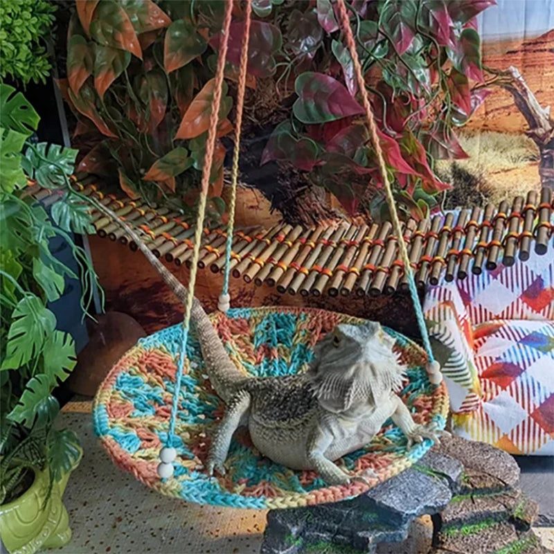 Ultimate Reptile Hammock Swing - Perfect Lounge Bed for Lizards, Hamsters, and More!