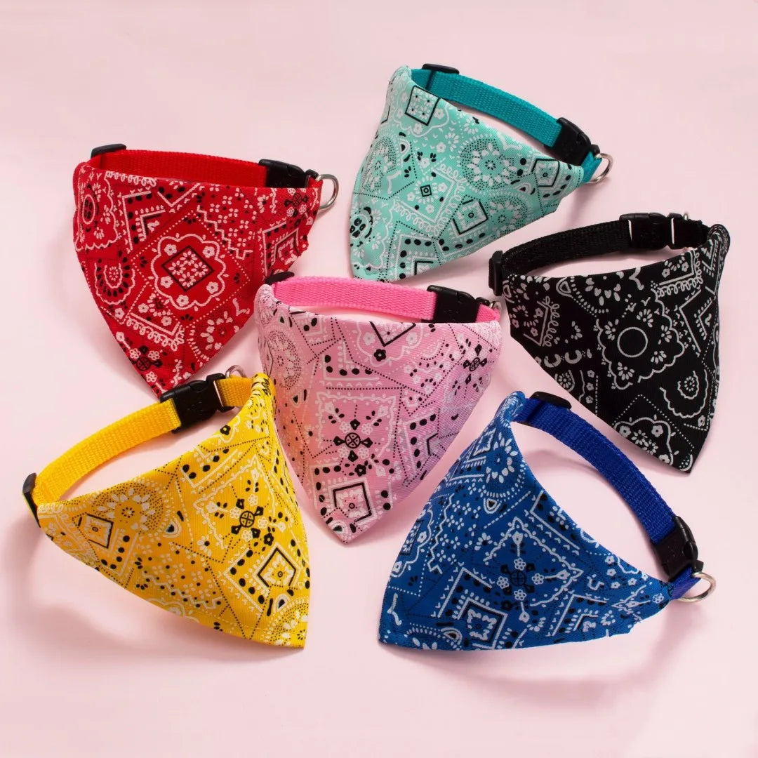 Stylish Adjustable Scarf Bandana Collar for Small Dogs and Cats - Perfect for Fashionable Pets!
