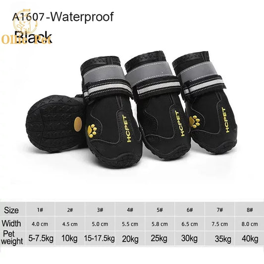 Keep Your Pup Stylish and Safe with Our Waterproof Anti-Slip Dog Boots - Perfect for Autumn and Winter Adventures!