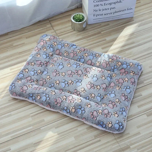 Cozy Double-Sided Pet Mat for Cats and Small Dogs - Soft Plush Sleeping Pad and Travel Blanket