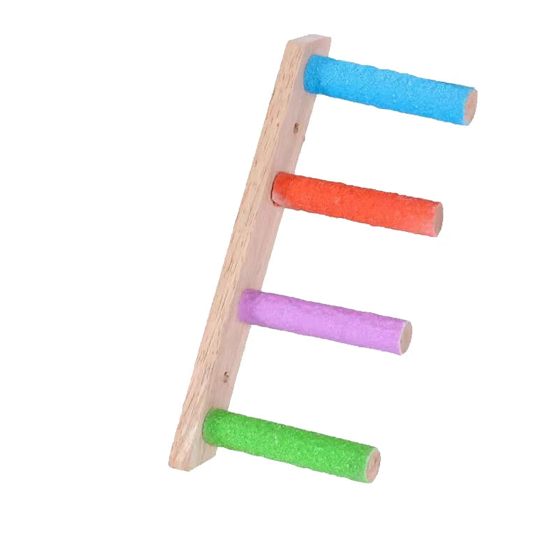 Engaging and Fun Wooden Bird Climbing Ladder - 4/6/8 Step Parrot Toy for Interactive Play and Exercise