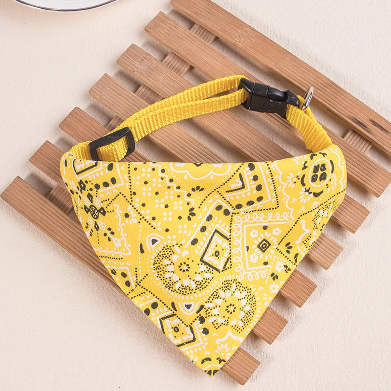 Stylish Adjustable Scarf Bandana Collar for Small Dogs and Cats - Perfect for Fashionable Pets!