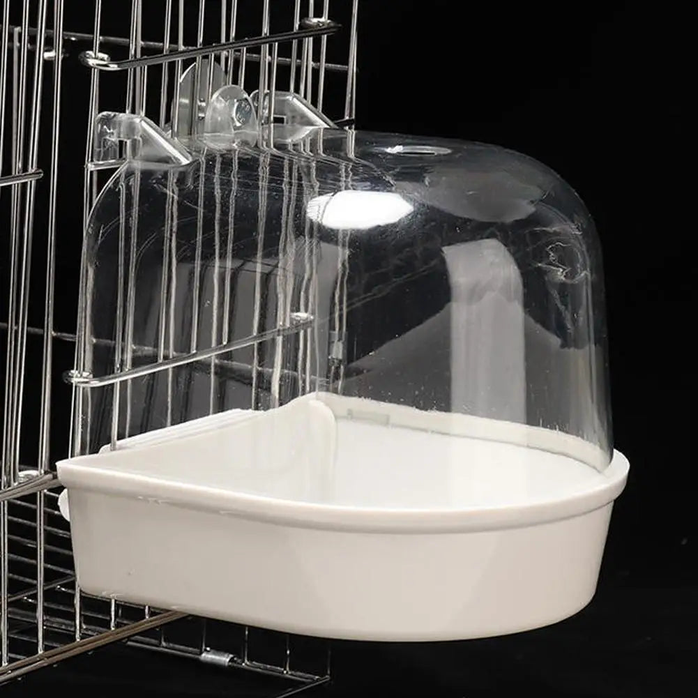 Delight Your Feathered Friends with Our Waterproof and Easy-to-Clean Hanging Bird Bath - Perfect for Parrots and Mynahs!