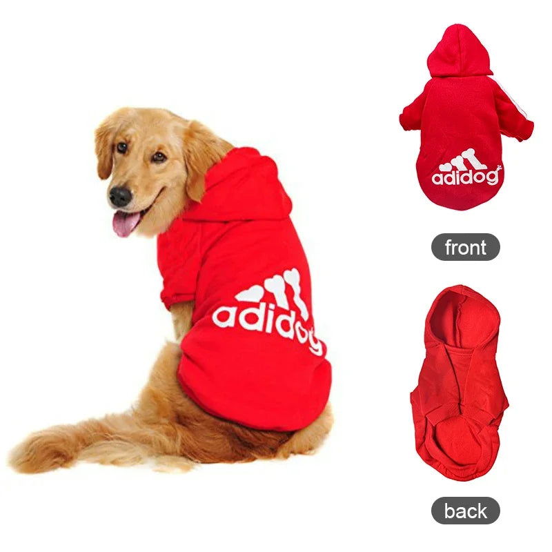 Cozy Up Your Pup with Our Adidog Autumn Winter Warm Dog Hoodies - Perfect for Medium to Large Dogs!