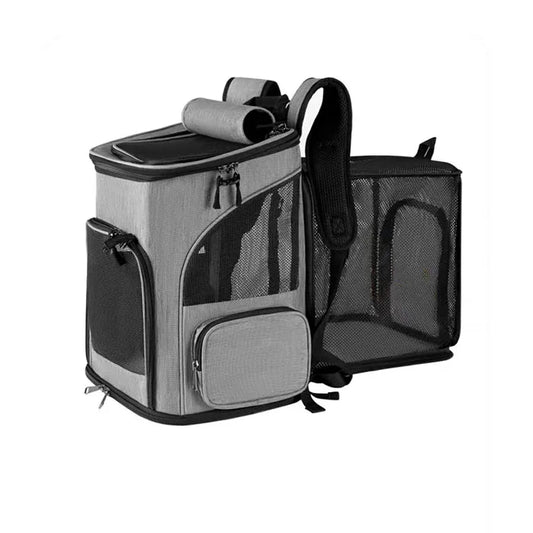 Stylish and Spacious Breathable Cat Carrier Backpack - Perfect for Travel with Your Furry Friend!