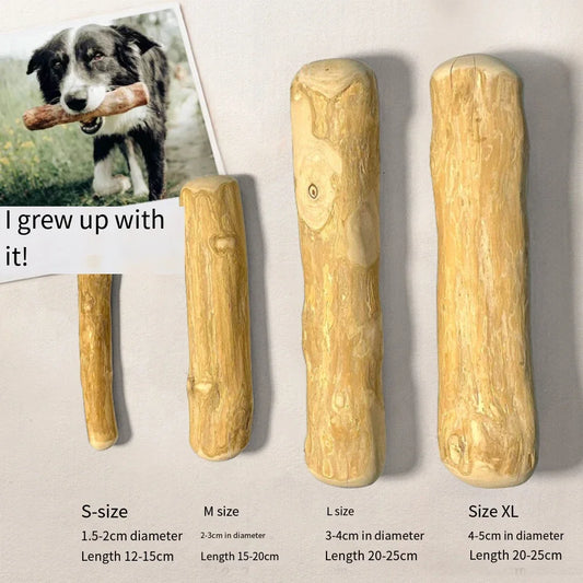 FZCSPEED Coffee Wood Dog Chew Toy - Durable Chew Stick for Tooth Pressure Relief and Endless Playtime
