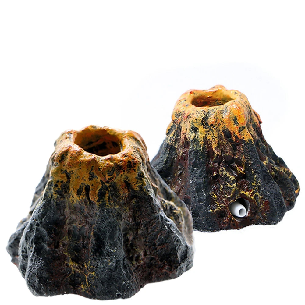 Transform Your Aquarium with a Stunning Volcano Shape Air Bubble Stone - Perfect Fish Cave Decoration