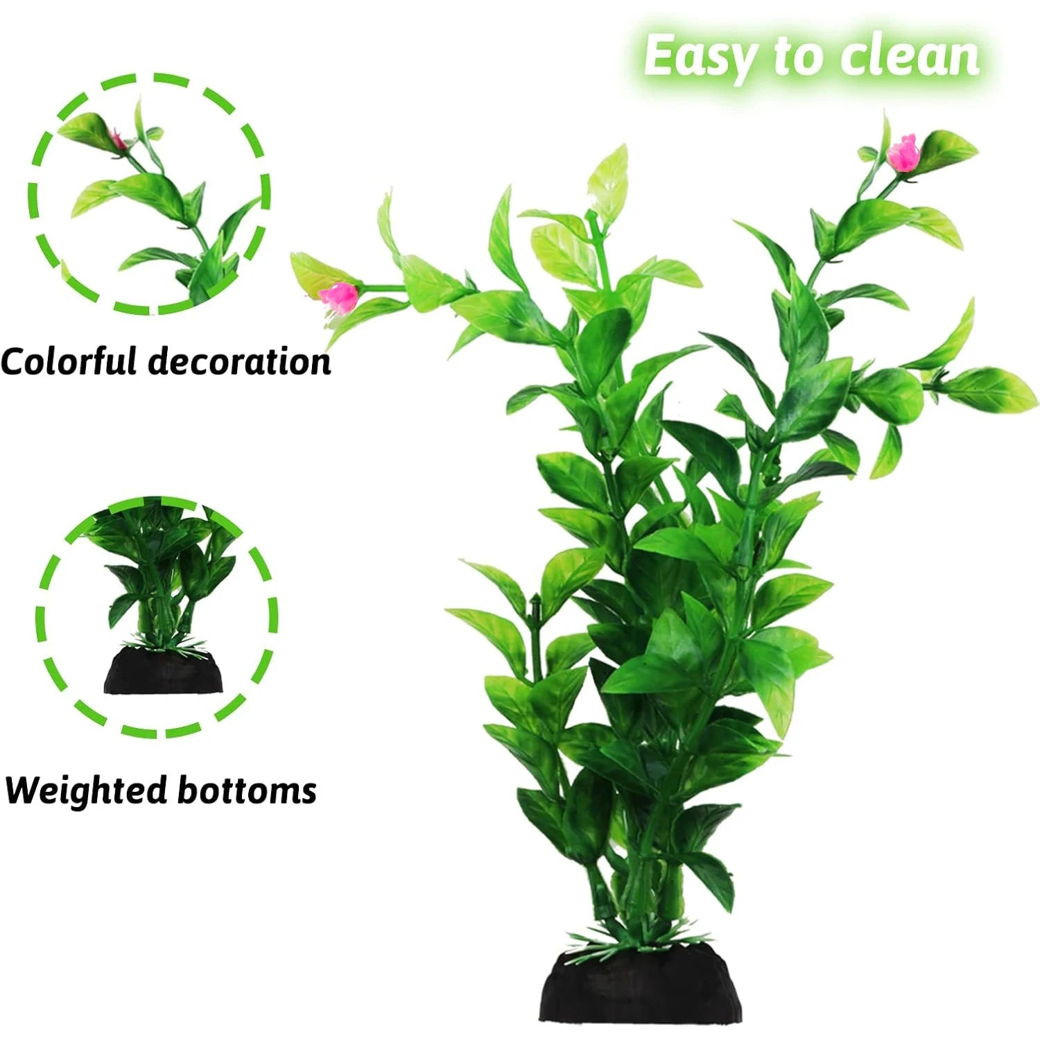 Transform Your Aquarium with 10 Pcs of Lush Green Artificial Plants - Perfect Decorations for Fish Tanks
