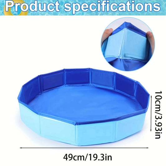 Summer Fun for Your Pooch: Foldable Pet Swimming Pool & Cold Mat - Perfect for Bath Time and Play!